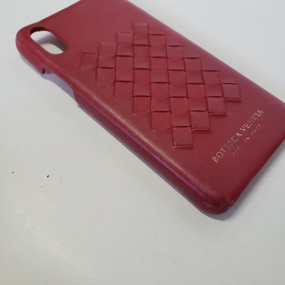 BOTTEGA VENETA IPhone Cases X XS Cell Phone Hard Cover Designer Red Leather - Picture 8 of 10